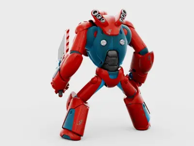 BATTLE DROID X-5000  RIGGED 3D model