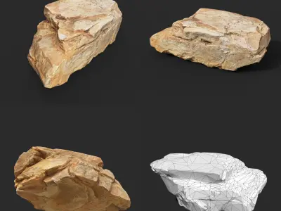 Yellow Rock Modular 221115 - Ultra HD 16K Texture Low-poly 3D model