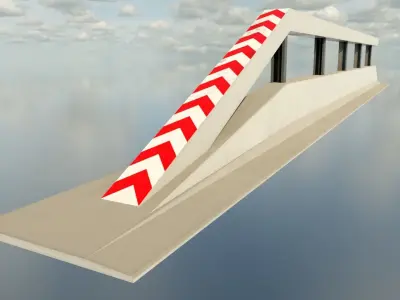 modular Varioguard Barrier Low-poly 3D model