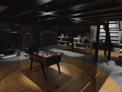 UE4 Office Low-poly 3D model