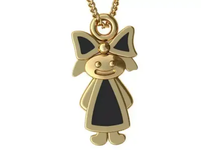 Little Girl Pendant 3D print model