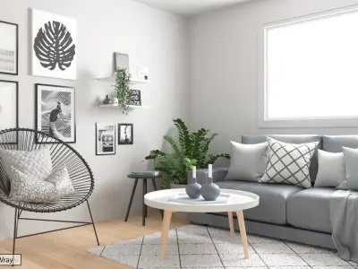 Scandinavian Living - Indoor Set  3D model