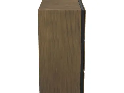 CYPRESS BROWN Two Door Dimensional Squares Cabinet 40 inch 3D model