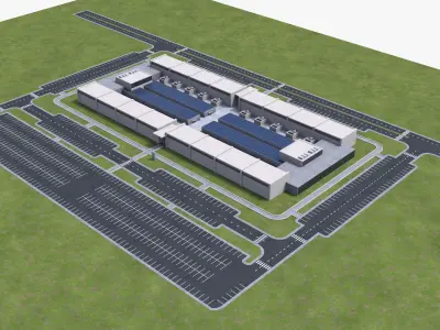 Data Center Building  3D model