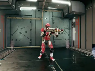 XForce Commander for UNREAL Low-poly 3D model