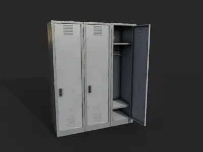 Old Locker Low-poly 3D model