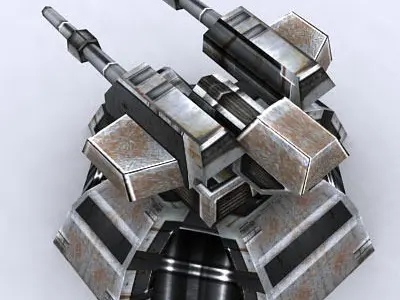3DRT - Sci-Fi Forces - AA Gun 5 Low-poly 3D model