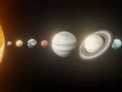 Photorealistic Solar System 8k Textures 3D Model Low-poly 3D model