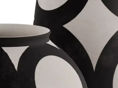 Tabletop Decorative Ceramic Vase 3D model