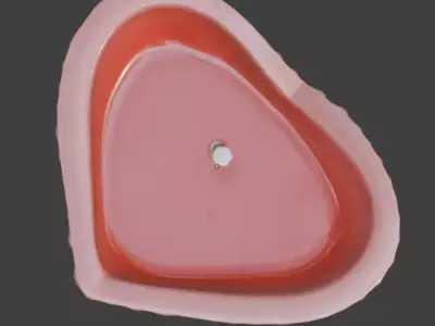 Heart-Shaped Candle 3D Model Low-poly 3D model