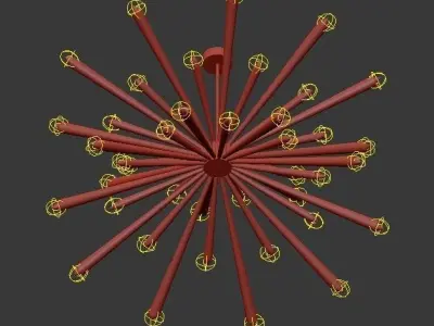 Dorsey starburst chandelier 3D model