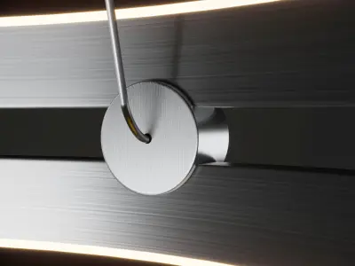 John lewis no 209 wheel led eiling light Low-poly 3D model