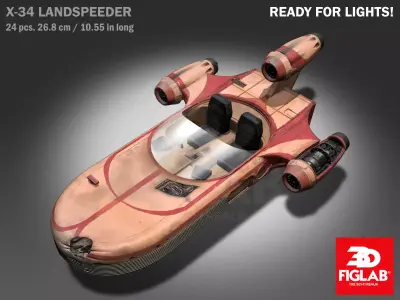 LUKE SKYWALKER X-34 LANDSPEEDER 3D model