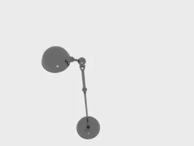 Nickel Angled Floor Lamp 3D model