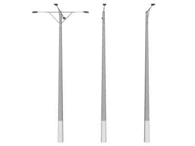 Concrete Lamp Post - Light Pole - Street Light - Group 05 3D model