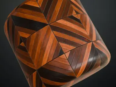 Interlocking Multi-Toned Wood Parquet Texture