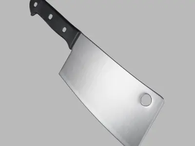 Cleaver Knife Low-poly 3D model