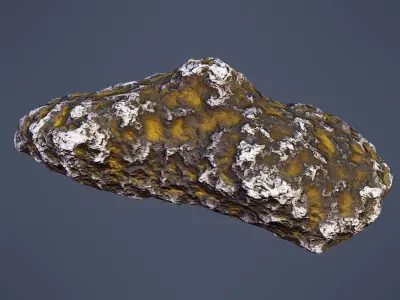 Asteroid rock Low-poly 3D model