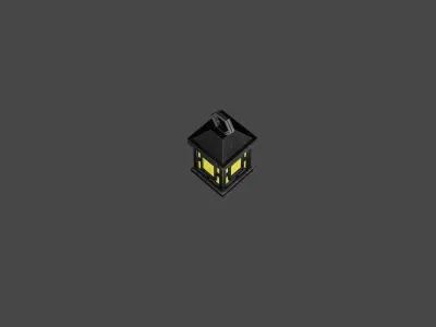 Lantern Low-poly 3D model 4