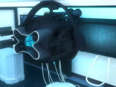Drone sims - futuristic room 3D model