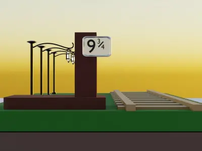 Harry Potter Station 3D model