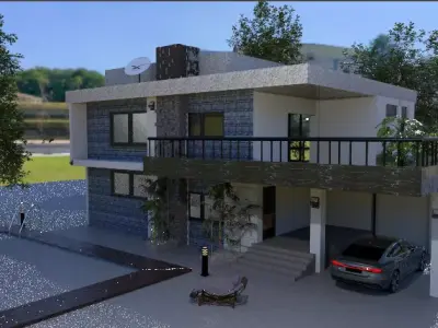 modern house  3D model 12
