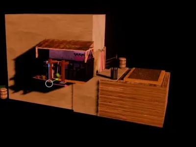 Custom Stray slums house Free 3D model
