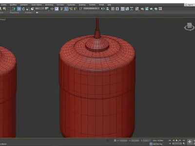 Parallel Canister Pendant Light Low-poly 3D model