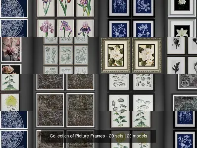 Collection of Picture Frames - 20 sets 3D Model Pack order