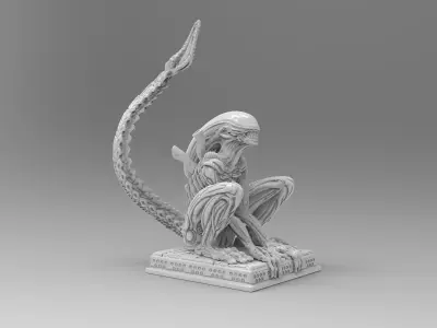 Xenomorph Observer Sculpture 3D print model
