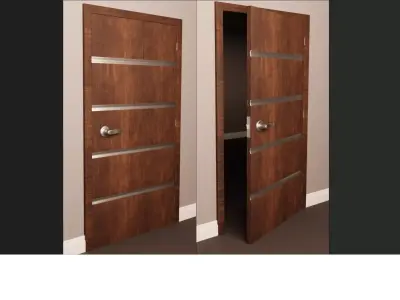 Modern Realistic Door - Blender Native Asset Low-poly 3D model
