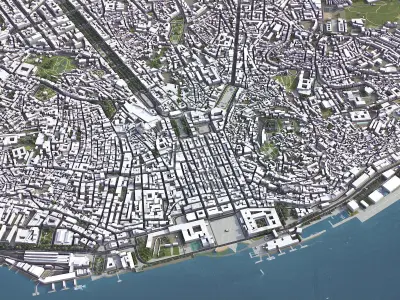 Lisbon - 3D City Model Low-poly 3D model