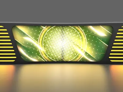 Studio news desk 3D model