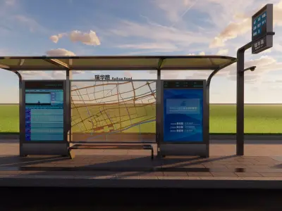 Bus Stop Collections -B6 3D model