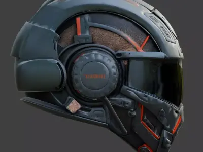 Cyber-Tech Tactical Helmet 3D Model Low-poly 3D model purchase