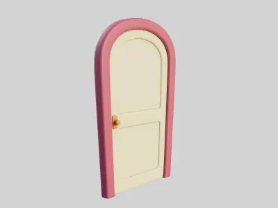 Cartoon Door 8b 3D model