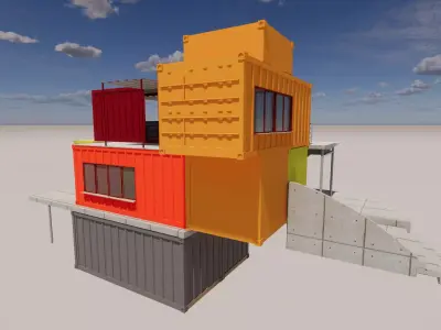 Container coffee shop-20 3D model