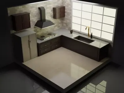 Isometric Kitchen 3D model
