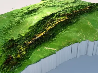 Indonesia Terrain Country 3D model