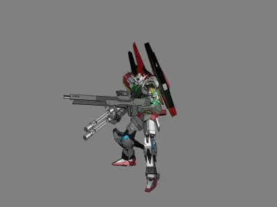 Attacker Gundam B 1 3D model