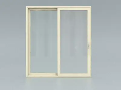 laos Aluminum Sliding Door Low-poly 3D model