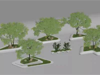 landscape tree pit 3D model