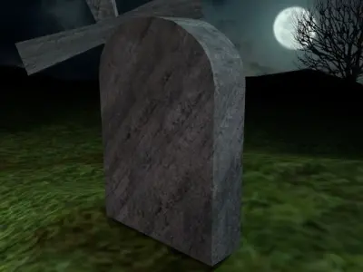 Scary Cemetery Scene 3D model