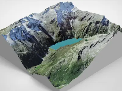 The Goscheneralpsee reservoir Switzerland 3D model