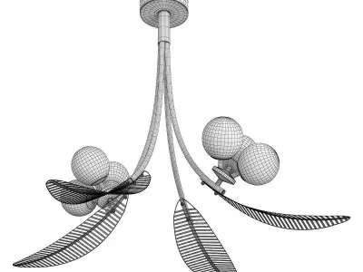 LAUB chandelier  Low-poly 3D model