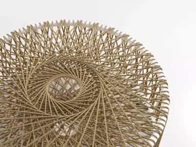 Reel stool made of wire 3D model
