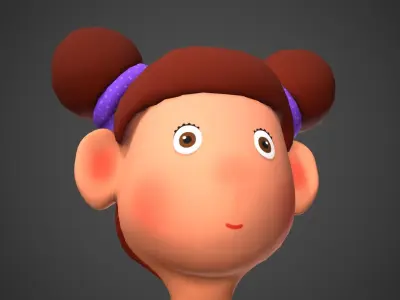 Cartoon Characters Low-poly 3D model
