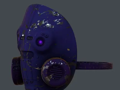 Gas mask helmet 3d model scifi Low-poly 3D model Low-poly 3D model