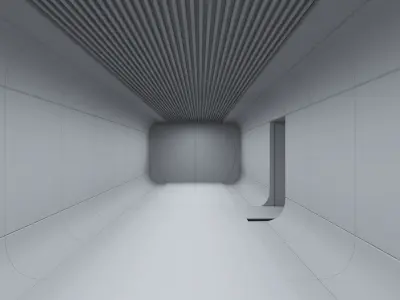 Sci-fi Hallway 3D model shop