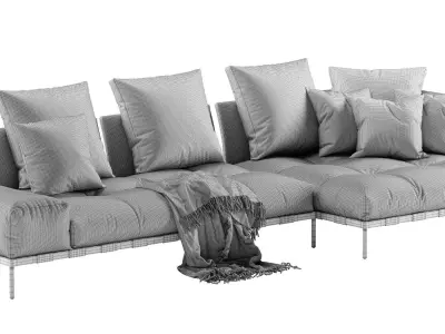 Saba Italia Pixel Light sofa set 2 3D model